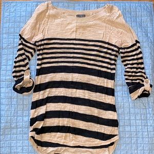 EXPRESS | Black & Gold Striped Sweater